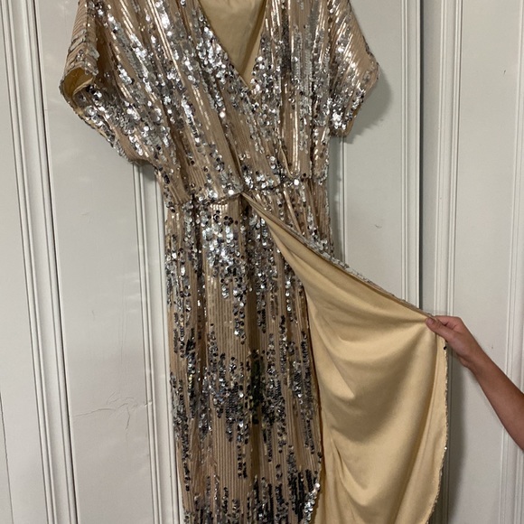 Beautiful champagne sparkly dress! - Picture 5 of 5